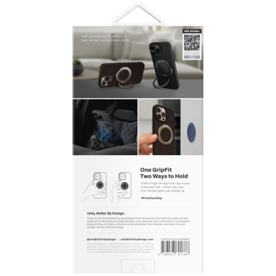 Uniq Keva Air Magclick Charging GripFit Dėklas skirtas iPhone 16 Pro Max - Rudas 5