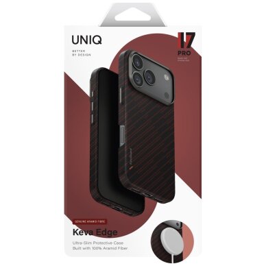 iPhone 17 Pro Uniq Keva EDGE MagClick Charging dėklas – oranžinis 5 iPhone 17 Pro Uniq Keva EDGE MagClick Charging dėklas – oranžinis 5