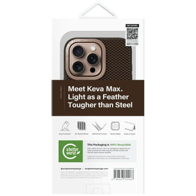 Uniq Keva Max Magclick Charging Camera Stand Dėklas skirtas iPhone 16 Pro - Rudas 8