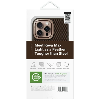 Uniq Keva Max Magclick Charging Camera Stand Dėklas skirtas iPhone 16 Pro Max - Rudas 8