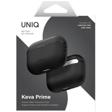 AirPods Pro 3 Uniq Keva Prime dėklas – juodas 1