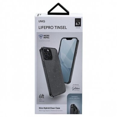 Uniq Lifepro Tinsel Apsauginis Dėklas Iphone 12 Pro Max Juodas 3 Uniq Lifepro Tinsel Apsauginis Dėklas Iphone 12 Pro Max Juodas 3