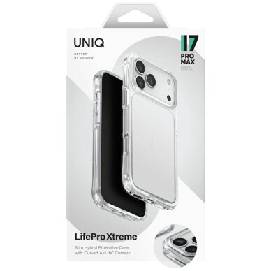 iPhone 17 Pro Max Uniq LifePro Xtreme dėklas – skaidrus 5 iPhone 17 Pro Max Uniq LifePro Xtreme dėklas – skaidrus 5