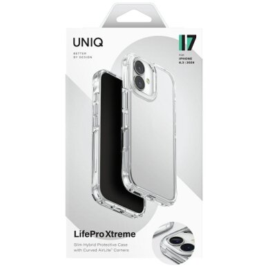 iPhone 17 Uniq LifePro Xtreme dėklas – skaidrus 4