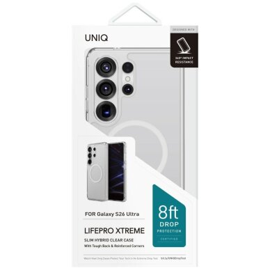 Samsung Galaxy S26 Ultra Uniq LifePro Xtreme Magclick Charging dėklas – skaidrus 2