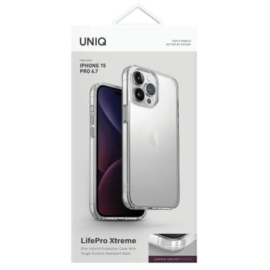 Dėklas Uniq LifePro Xtreme case iPhone 15 Pro Max 6.7 Permatomas/crystal clear 1 Dėklas Uniq LifePro Xtreme case iPhone 15 Pro Max 6.7 Permatomas/crystal clear 1