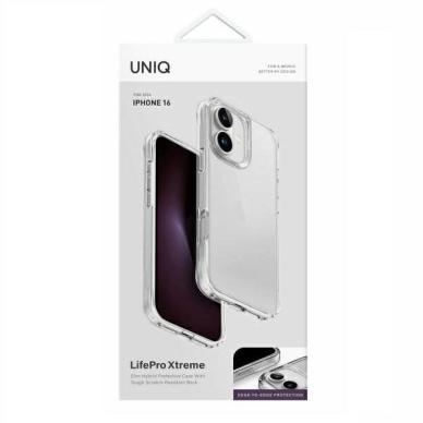 iPhone 16 – Uniq LifePro Xtreme dėklas - Skaidrus 3