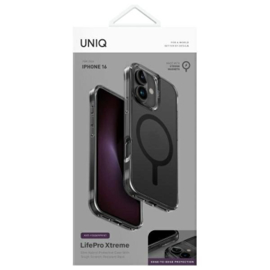 iPhone 16 – Uniq LifePro Xtreme Magclick Charging dėklas - Juodas 4