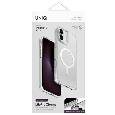 iPhone 16 Plus Uniq LifePro Xtreme Magclick Charging dėklas - skaidrus 3 iPhone 16 Plus Uniq LifePro Xtreme Magclick Charging dėklas - skaidrus 3