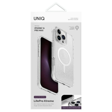 iPhone 16 Pro Max Uniq LifePro Xtreme Magclick Charging dėklas - skaidrus 3