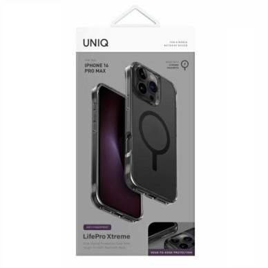 iPhone 16 Pro Max – Uniq LifePro Xtreme Magclick Charging dėklas - Pilkas 3