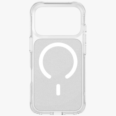 iPhone 17 Pro Uniq LifePro Xtreme Magclick įkrovimo dėklas – skaidrus su blizgučiais 4