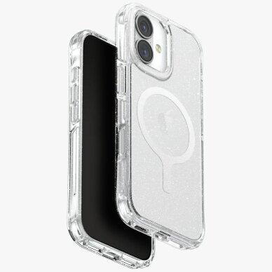 iPhone 17 dėklas Uniq LifePro Xtreme, Magclick Charging – skaidrus su blizgučiais iPhone 17 dėklas Uniq LifePro Xtreme, Magclick Charging – skaidrus su blizgučiais