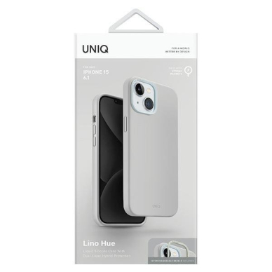 Dėklas Uniq Lino Hue iPhone 15 case 6.1 Magclick Charging light pilkos spalvos 5 Dėklas Uniq Lino Hue iPhone 15 case 6.1 Magclick Charging light pilkos spalvos 5
