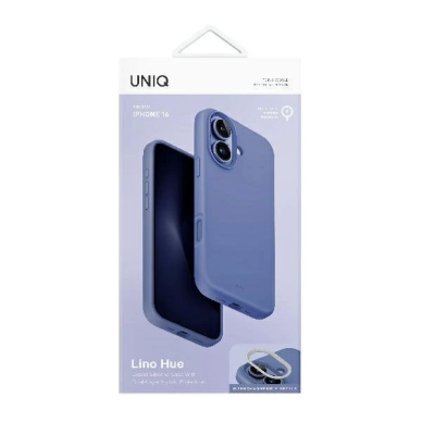 Uniq Lino Hue Magclick Charging Dėklas iPhone 16 - Mėlynas 6 Uniq Lino Hue Magclick Charging Dėklas iPhone 16 - Mėlynas 6