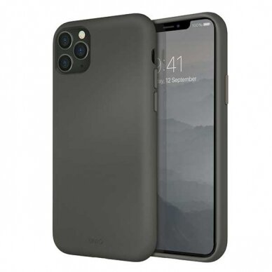 UNIQ Lino Hue dėklas iPhone 11 Pro Max pilkas UNIQ Lino Hue dėklas iPhone 11 Pro Max pilkas