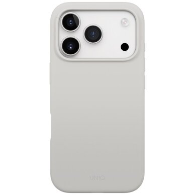 iPhone 17 Pro dėklas Uniq Lino, Magclick įkrovimo – pilkas 1
