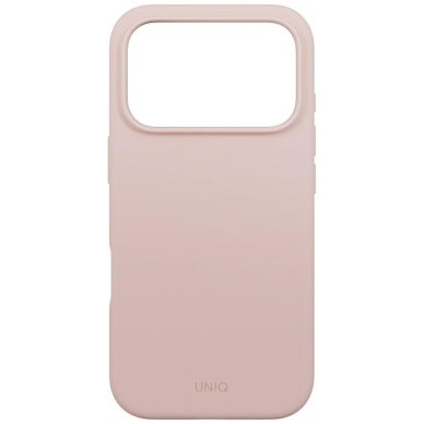 iPhone 17 Pro dėklas Uniq Lino, Magclick Charging – rožinis 2
