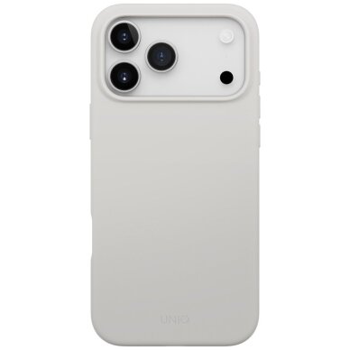 iPhone 17 Pro Max dėklas Uniq Lino, Magclick įkrovimo – pilkas 1