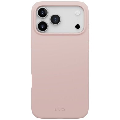 iPhone 17 Pro Max dėklas Uniq Lino, Magclick Charging – rožinis 1
