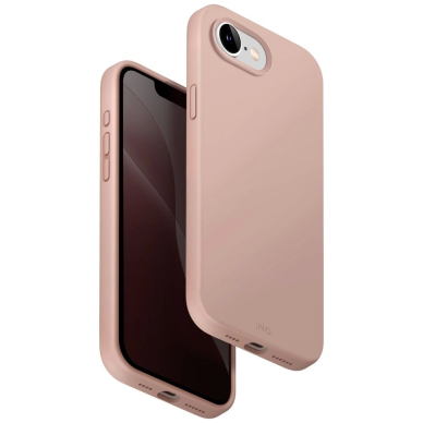 Uniq Lino Magclick Charging Dėklas skirtas iPhone 16e - Rožinis