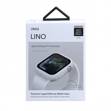 UNIQ Lino protective case skirta Watch SE/6/5/4 44mm baltas 3