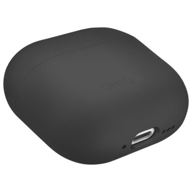 AirPods 4 Uniq Lino Silicone dėklas – pilkas 3 AirPods 4 Uniq Lino Silicone dėklas – pilkas 3