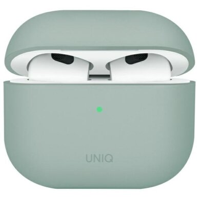AirPods 4 Uniq Lino Silicone dėklas – žalias AirPods 4 Uniq Lino Silicone dėklas – žalias