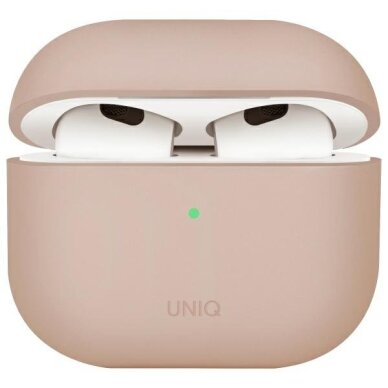 AirPods 4 Uniq Lino Silicone dėklas – rožinis AirPods 4 Uniq Lino Silicone dėklas – rožinis