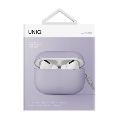 AirPods Pro 2 Uniq Lino Silicone dėklas – violetinis 4