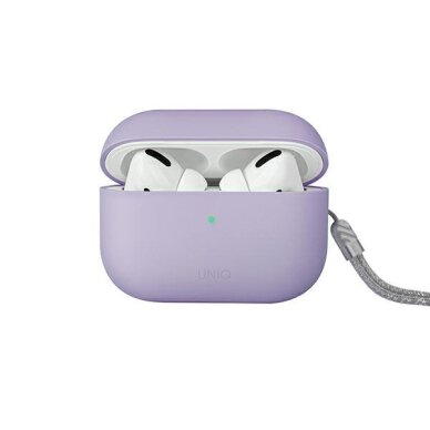AirPods Pro 2 Uniq Lino Silicone dėklas – violetinis