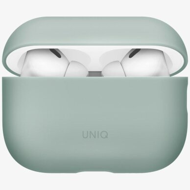 AirPods Pro 3 Uniq Lino Silicone dėklas – žalias 2 AirPods Pro 3 Uniq Lino Silicone dėklas – žalias 2