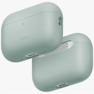 AirPods Pro 3 Uniq Lino Silicone dėklas – žalias AirPods Pro 3 Uniq Lino Silicone dėklas – žalias