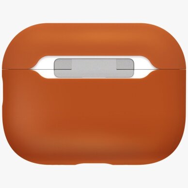 AirPods Pro 3 Uniq Lino silikoninis dėklas – oranžinis 3