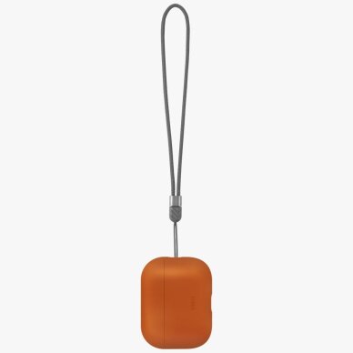 AirPods Pro 3 Uniq Lino silikoninis dėklas – oranžinis 4 AirPods Pro 3 Uniq Lino silikoninis dėklas – oranžinis 4