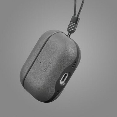 AirPods Pro 2 Uniq Lyden DS dėklas – pilkas/juodas 2 AirPods Pro 2 Uniq Lyden DS dėklas – pilkas/juodas 2