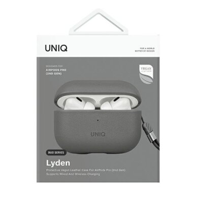 AirPods Pro 2 Uniq Lyden DS dėklas – pilkas/juodas 4