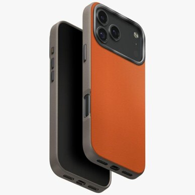 iPhone 17 Pro Max Uniq Lyden DS MagClick Charging dėklas – oranžinis-pilkas