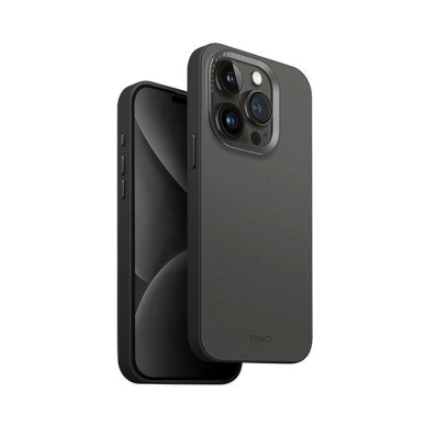 Uniq Lyden DS iPhone 15 Pro 6.1" Magclick Charging Dėklas grey-Juodas/charcoal grey-Juodas