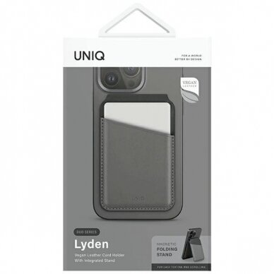 Uniq Lyden DS magnetic RFID walletphone stand - pilkas Juodas 5 Uniq Lyden DS magnetic RFID walletphone stand - pilkas Juodas 5