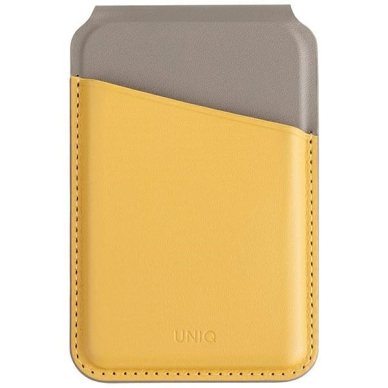 Uniq Lyden DS magnetic RFID walletphone stand - Geltonas-gray Uniq Lyden DS magnetic RFID walletphone stand - Geltonas-gray