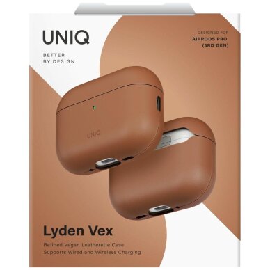 AirPods Pro 3 Uniq Lyden Vex dėklas – rudas 1 AirPods Pro 3 Uniq Lyden Vex dėklas – rudas 1