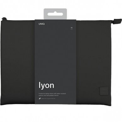 Dėklas Uniq Lyon Waterproof RPET sleeve 16 - Juodas 2 Dėklas Uniq Lyon Waterproof RPET sleeve 16 - Juodas 2
