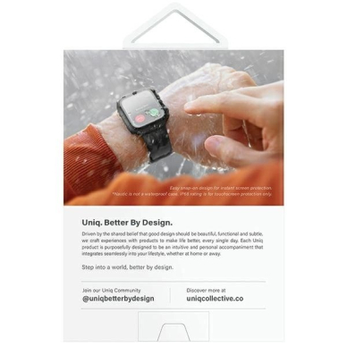 Uniq Nautic Apple Watch Series 7/8/9 41mm Dėklas Permatomas/Dove Permatomas 6