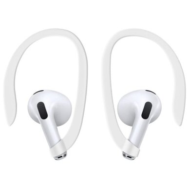 AirPods 4 Uniq Nexo su silikoniniais kabliukais dėklas – mėlynas 5