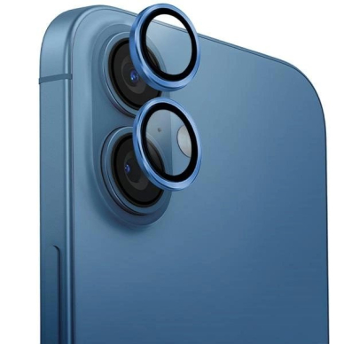 iPhone 16 / iPhone 16 Plus Uniq Optix aliuminio kameros apsauga su aplikatoriumi – smėlio spalvos