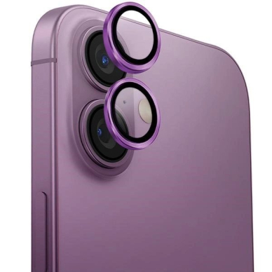 iPhone 16 / iPhone 16 Plus Uniq Optix aliuminio kameros apsauga su aplikatoriumi – rožinė