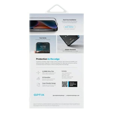 iPhone 16 Plus Uniq Optix matinis grūdintas stiklas su aplikatoriumi 2