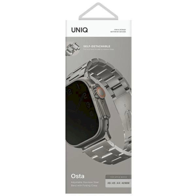 Uniq Osta Apyrankė Case skirta Apple Watch 42/44/45/ 49mm Series 1/2/3/4/5/6/7/8/9/SE/SE2/Ultra Stainless Steel Silver/Titanium Silver 3 Uniq Osta Apyrankė Case skirta Apple Watch 42/44/45/ 49mm Series 1/2/3/4/5/6/7/8/9/SE/SE2/Ultra Stainless Steel Silver/Titanium Silver 3