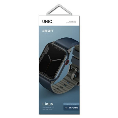 Apyrankė UNIQ pasek Linus Apple Watch Series 4/5/6/7/8/9/SE/SE2/Ultra 42/44/45mm. Mėlyna 2 Apyrankė UNIQ pasek Linus Apple Watch Series 4/5/6/7/8/9/SE/SE2/Ultra 42/44/45mm. Mėlyna 2